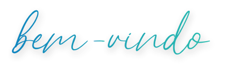 Escrita dizendo: bem vindo nas cores azul e verde